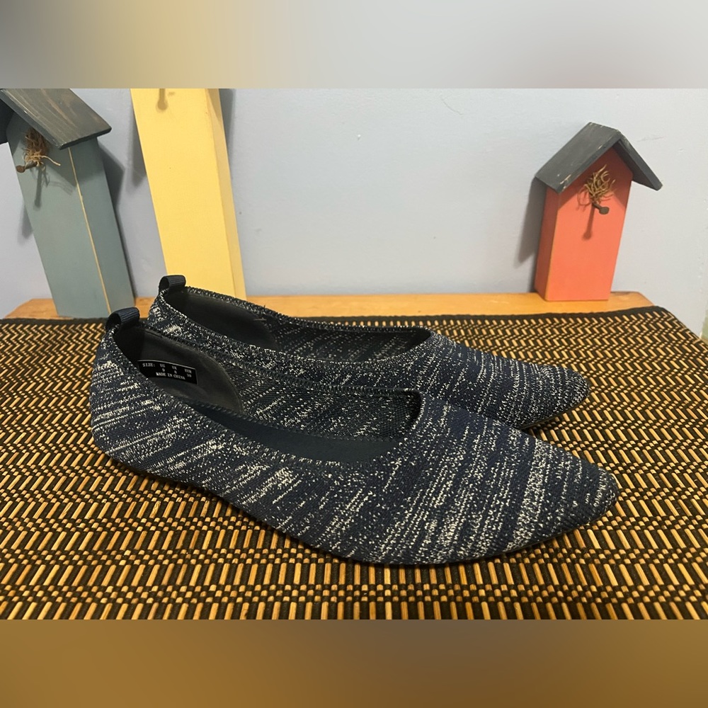 Stylish Navy Knit Women's Flats